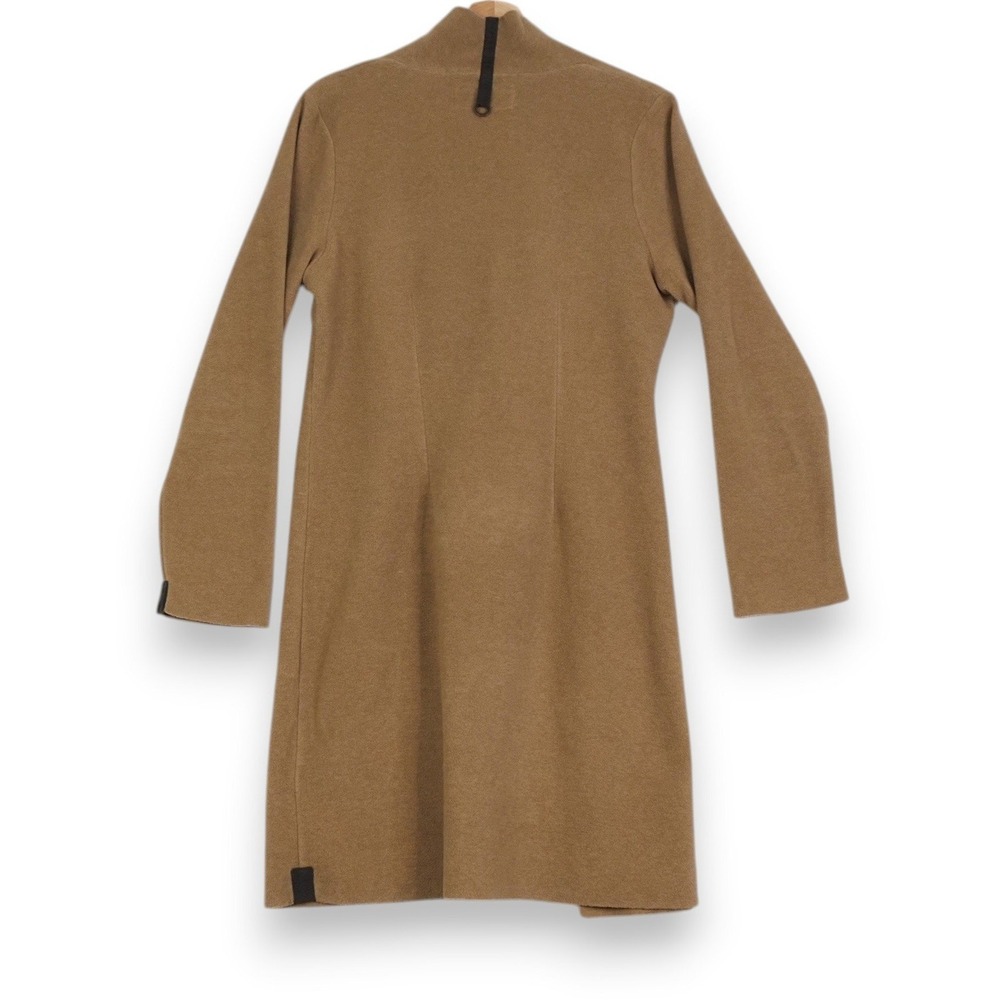 Henriette Steffensen Womens Wrap Coat M Camel Minimalist Denmark Asymmetric - Picture 2 of 11